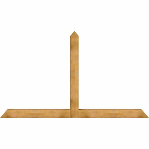 Ekena Millwork Portland Rough Sawn Timber Gable Bracket, Western Red Cedar, 108"W x 63"H x 6"D x 6"F, 14/12 Pitch GBW108X63X0606POR00RWR - main